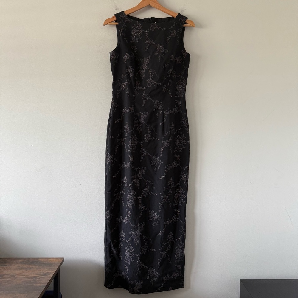 Vintage Whimsigoth Metallic Dark Romance Dress Size 4 Phoebe Buffay Friends 90s‎